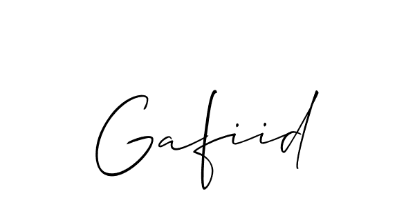 You should practise on your own different ways (Allison_Script) to write your name (Gafiid) in signature. don't let someone else do it for you. Gafiid signature style 2 images and pictures png