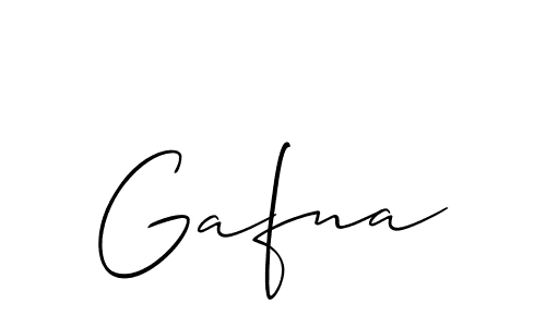 Use a signature maker to create a handwritten signature online. With this signature software, you can design (Allison_Script) your own signature for name Gafna. Gafna signature style 2 images and pictures png