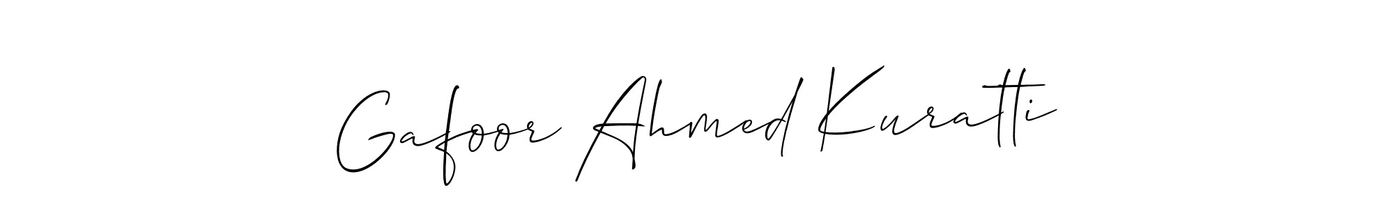 Similarly Allison_Script is the best handwritten signature design. Signature creator online .You can use it as an online autograph creator for name Gafoor Ahmed Kuratti. Gafoor Ahmed Kuratti signature style 2 images and pictures png