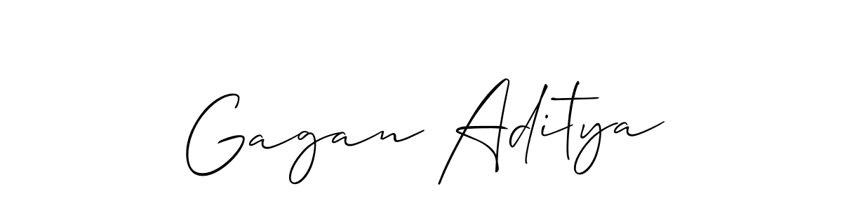 Use a signature maker to create a handwritten signature online. With this signature software, you can design (Allison_Script) your own signature for name Gagan Aditya. Gagan Aditya signature style 2 images and pictures png