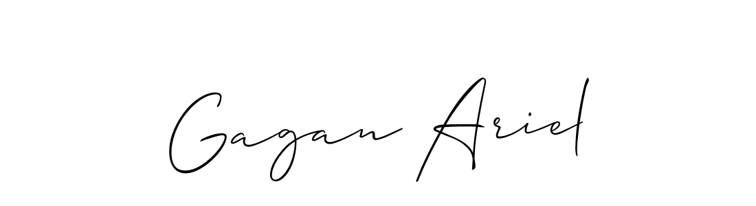 Also You can easily find your signature by using the search form. We will create Gagan Ariel name handwritten signature images for you free of cost using Allison_Script sign style. Gagan Ariel signature style 2 images and pictures png