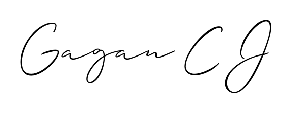 Create a beautiful signature design for name Gagan C J. With this signature (Allison_Script) fonts, you can make a handwritten signature for free. Gagan C J signature style 2 images and pictures png