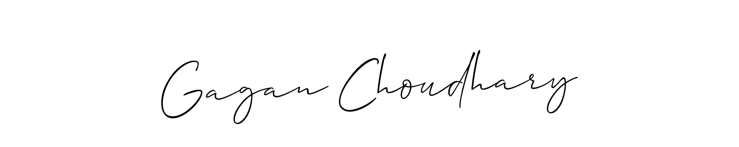 How to make Gagan Choudhary signature? Allison_Script is a professional autograph style. Create handwritten signature for Gagan Choudhary name. Gagan Choudhary signature style 2 images and pictures png