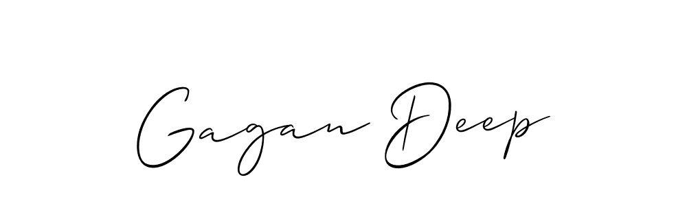 Use a signature maker to create a handwritten signature online. With this signature software, you can design (Allison_Script) your own signature for name Gagan Deep. Gagan Deep signature style 2 images and pictures png