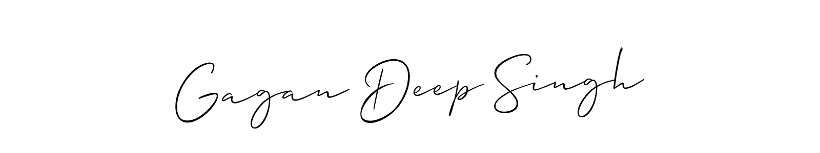Make a beautiful signature design for name Gagan Deep Singh. With this signature (Allison_Script) style, you can create a handwritten signature for free. Gagan Deep Singh signature style 2 images and pictures png