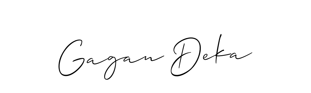 You should practise on your own different ways (Allison_Script) to write your name (Gagan Deka) in signature. don't let someone else do it for you. Gagan Deka signature style 2 images and pictures png