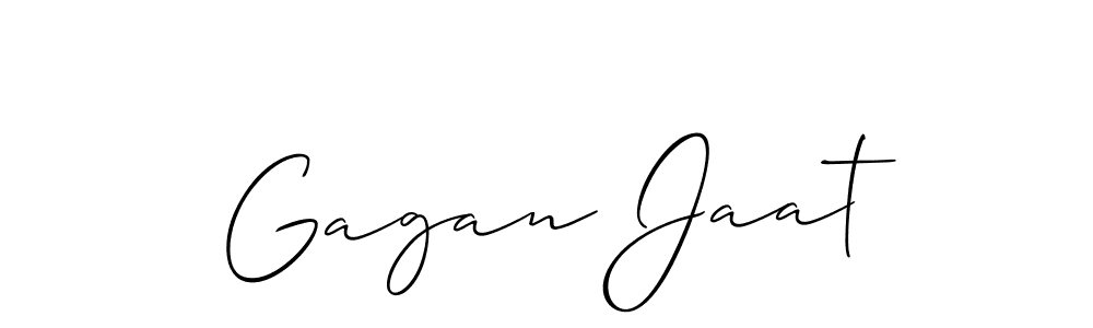 if you are searching for the best signature style for your name Gagan Jaat. so please give up your signature search. here we have designed multiple signature styles  using Allison_Script. Gagan Jaat signature style 2 images and pictures png
