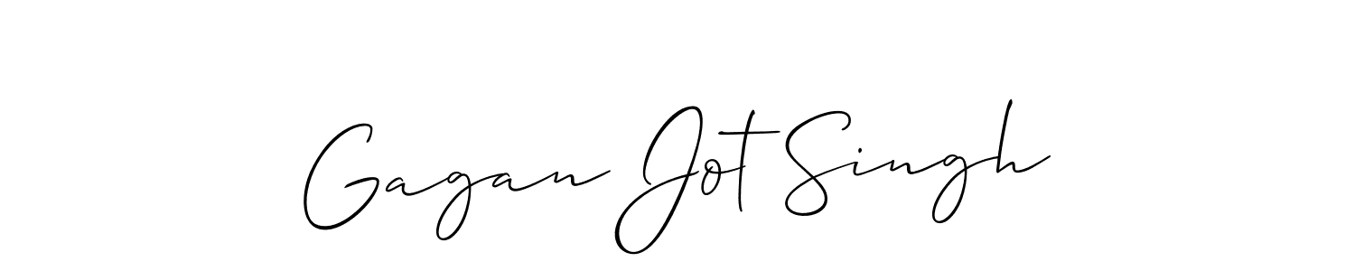 How to make Gagan Jot Singh name signature. Use Allison_Script style for creating short signs online. This is the latest handwritten sign. Gagan Jot Singh signature style 2 images and pictures png