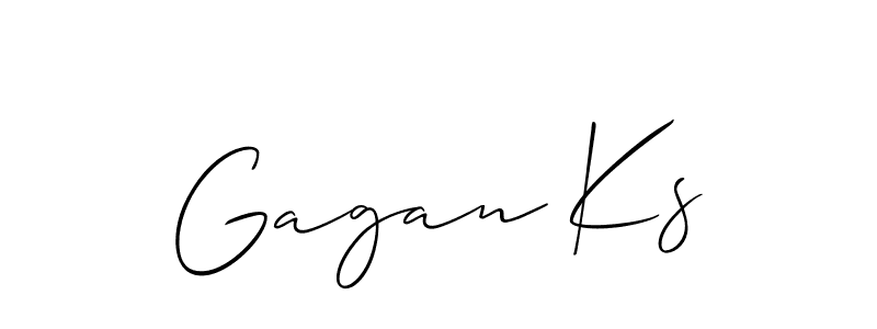 Also You can easily find your signature by using the search form. We will create Gagan Ks name handwritten signature images for you free of cost using Allison_Script sign style. Gagan Ks signature style 2 images and pictures png