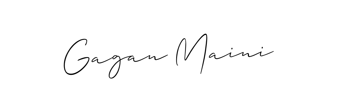 Gagan Maini stylish signature style. Best Handwritten Sign (Allison_Script) for my name. Handwritten Signature Collection Ideas for my name Gagan Maini. Gagan Maini signature style 2 images and pictures png