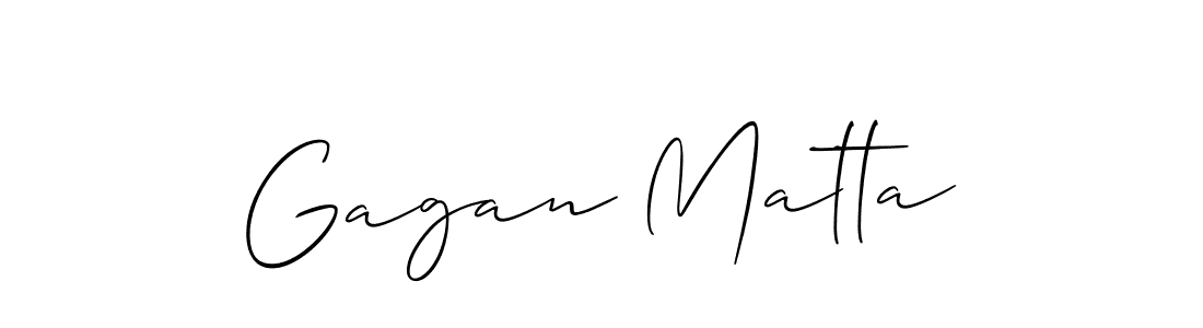 It looks lik you need a new signature style for name Gagan Matta. Design unique handwritten (Allison_Script) signature with our free signature maker in just a few clicks. Gagan Matta signature style 2 images and pictures png