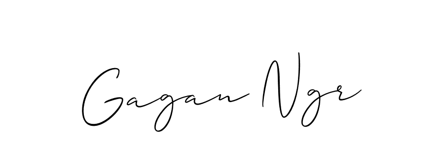 How to make Gagan Ngr name signature. Use Allison_Script style for creating short signs online. This is the latest handwritten sign. Gagan Ngr signature style 2 images and pictures png