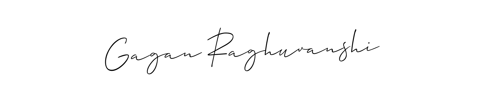 How to make Gagan Raghuvanshi name signature. Use Allison_Script style for creating short signs online. This is the latest handwritten sign. Gagan Raghuvanshi signature style 2 images and pictures png