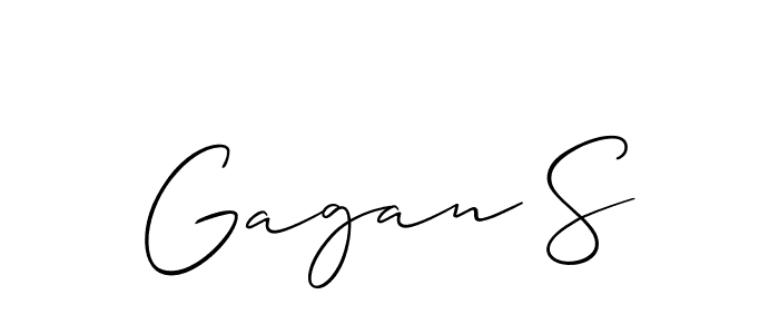 Use a signature maker to create a handwritten signature online. With this signature software, you can design (Allison_Script) your own signature for name Gagan S. Gagan S signature style 2 images and pictures png