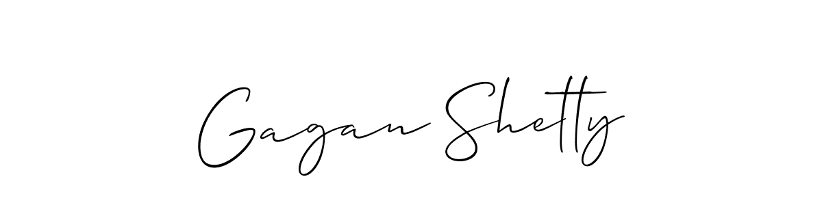 How to make Gagan Shetty name signature. Use Allison_Script style for creating short signs online. This is the latest handwritten sign. Gagan Shetty signature style 2 images and pictures png