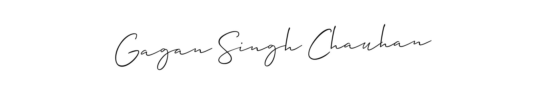 How to make Gagan Singh Chauhan name signature. Use Allison_Script style for creating short signs online. This is the latest handwritten sign. Gagan Singh Chauhan signature style 2 images and pictures png