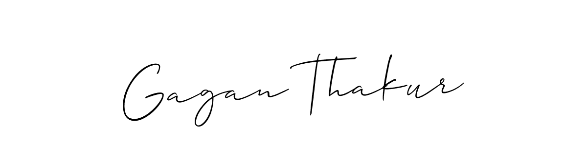 Make a beautiful signature design for name Gagan Thakur. With this signature (Allison_Script) style, you can create a handwritten signature for free. Gagan Thakur signature style 2 images and pictures png