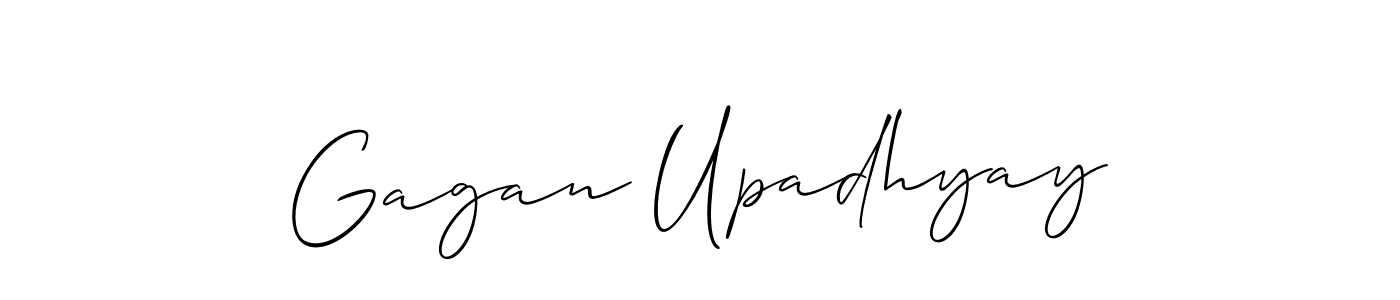 How to make Gagan Upadhyay signature? Allison_Script is a professional autograph style. Create handwritten signature for Gagan Upadhyay name. Gagan Upadhyay signature style 2 images and pictures png