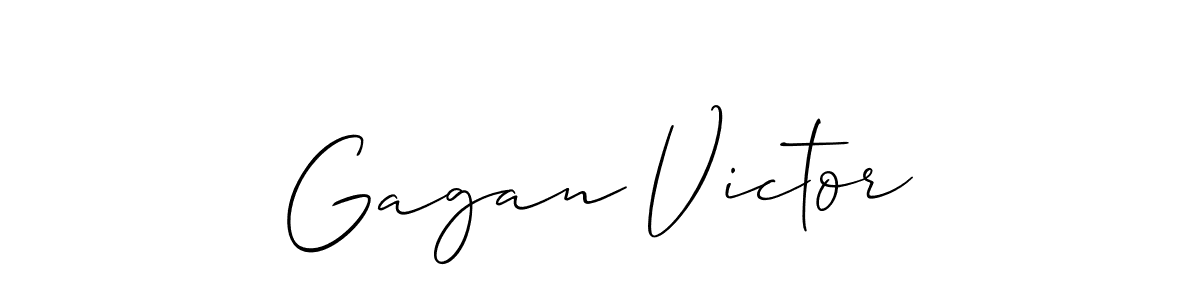 Use a signature maker to create a handwritten signature online. With this signature software, you can design (Allison_Script) your own signature for name Gagan Victor. Gagan Victor signature style 2 images and pictures png