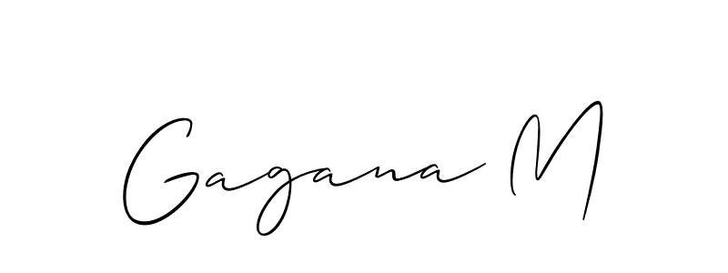 How to make Gagana M signature? Allison_Script is a professional autograph style. Create handwritten signature for Gagana M name. Gagana M signature style 2 images and pictures png