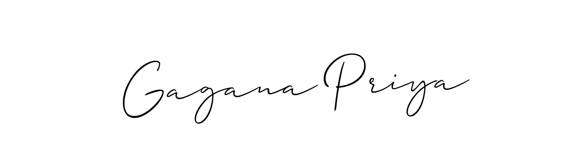 How to make Gagana Priya signature? Allison_Script is a professional autograph style. Create handwritten signature for Gagana Priya name. Gagana Priya signature style 2 images and pictures png