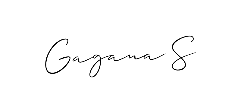 if you are searching for the best signature style for your name Gagana S. so please give up your signature search. here we have designed multiple signature styles  using Allison_Script. Gagana S signature style 2 images and pictures png