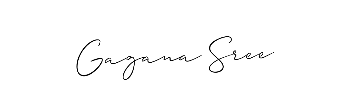 You should practise on your own different ways (Allison_Script) to write your name (Gagana Sree) in signature. don't let someone else do it for you. Gagana Sree signature style 2 images and pictures png