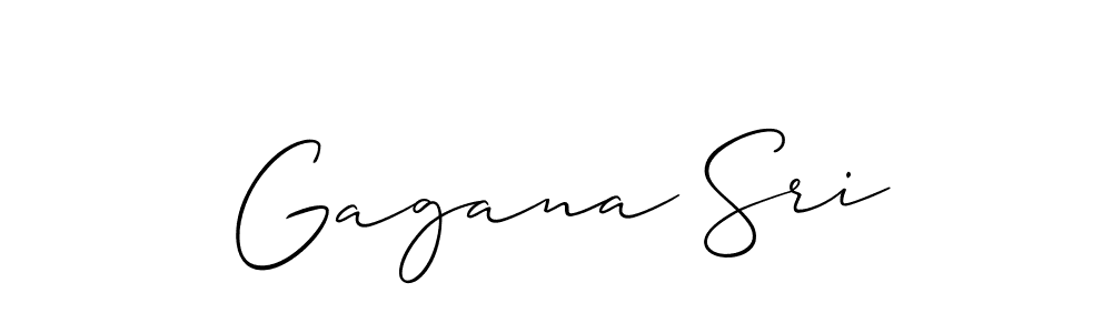 The best way (Allison_Script) to make a short signature is to pick only two or three words in your name. The name Gagana Sri include a total of six letters. For converting this name. Gagana Sri signature style 2 images and pictures png