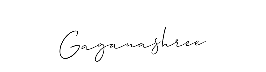 Make a beautiful signature design for name Gaganashree. With this signature (Allison_Script) style, you can create a handwritten signature for free. Gaganashree signature style 2 images and pictures png