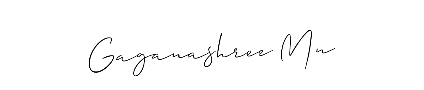 Gaganashree Mn stylish signature style. Best Handwritten Sign (Allison_Script) for my name. Handwritten Signature Collection Ideas for my name Gaganashree Mn. Gaganashree Mn signature style 2 images and pictures png