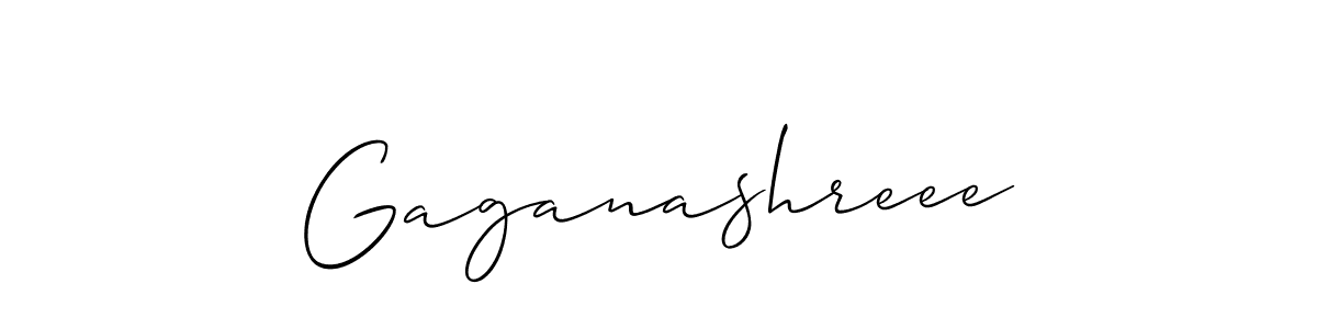 How to make Gaganashreee signature? Allison_Script is a professional autograph style. Create handwritten signature for Gaganashreee name. Gaganashreee signature style 2 images and pictures png
