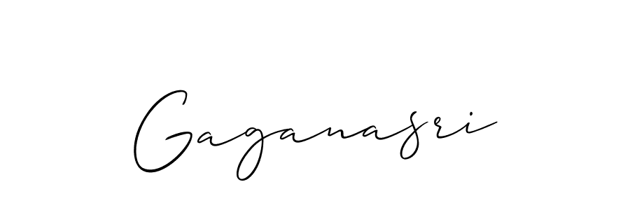 Design your own signature with our free online signature maker. With this signature software, you can create a handwritten (Allison_Script) signature for name Gaganasri. Gaganasri signature style 2 images and pictures png