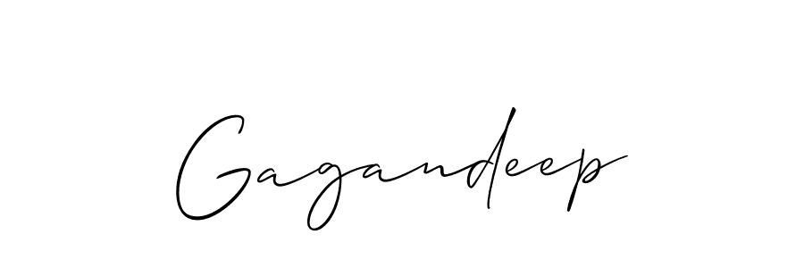 Create a beautiful signature design for name Gagandeep. With this signature (Allison_Script) fonts, you can make a handwritten signature for free. Gagandeep signature style 2 images and pictures png