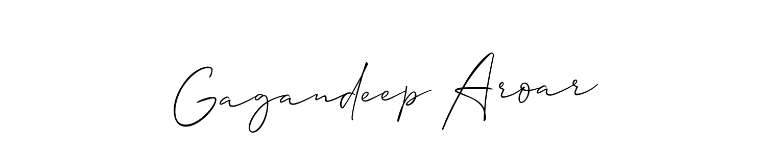 Make a beautiful signature design for name Gagandeep Aroar. With this signature (Allison_Script) style, you can create a handwritten signature for free. Gagandeep Aroar signature style 2 images and pictures png