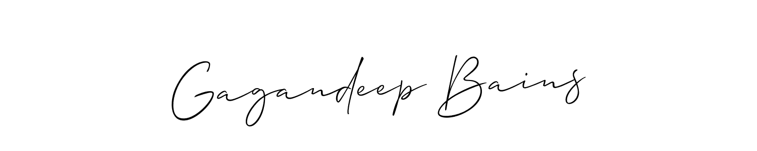 It looks lik you need a new signature style for name Gagandeep Bains. Design unique handwritten (Allison_Script) signature with our free signature maker in just a few clicks. Gagandeep Bains signature style 2 images and pictures png