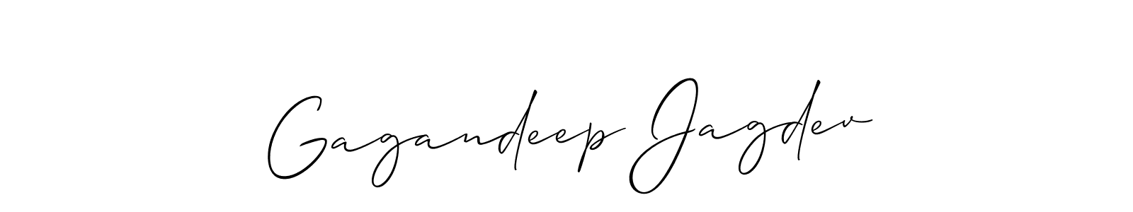 Gagandeep Jagdev stylish signature style. Best Handwritten Sign (Allison_Script) for my name. Handwritten Signature Collection Ideas for my name Gagandeep Jagdev. Gagandeep Jagdev signature style 2 images and pictures png