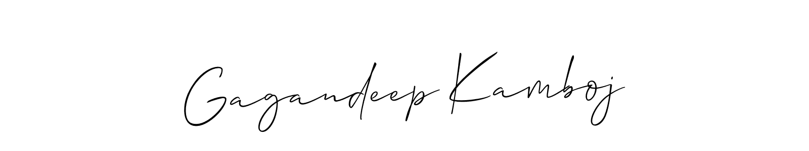 The best way (Allison_Script) to make a short signature is to pick only two or three words in your name. The name Gagandeep Kamboj include a total of six letters. For converting this name. Gagandeep Kamboj signature style 2 images and pictures png