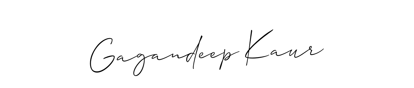 Create a beautiful signature design for name Gagandeep Kaur. With this signature (Allison_Script) fonts, you can make a handwritten signature for free. Gagandeep Kaur signature style 2 images and pictures png