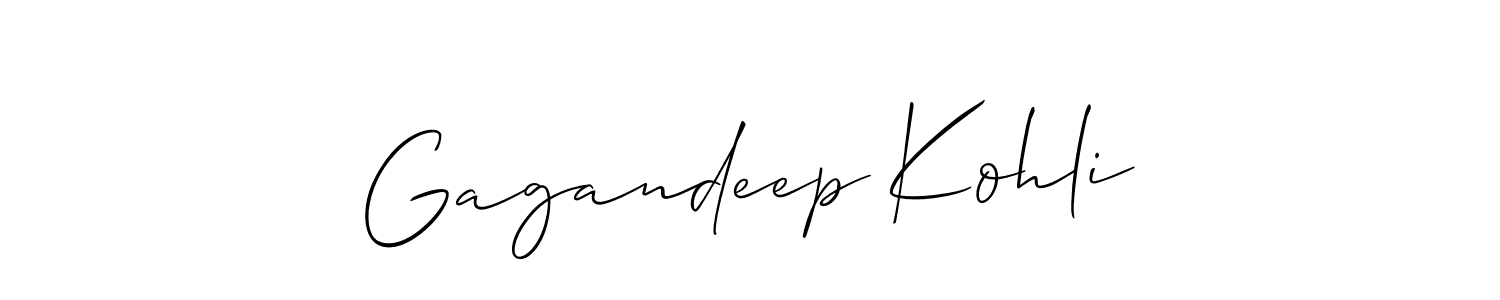 How to make Gagandeep Kohli signature? Allison_Script is a professional autograph style. Create handwritten signature for Gagandeep Kohli name. Gagandeep Kohli signature style 2 images and pictures png