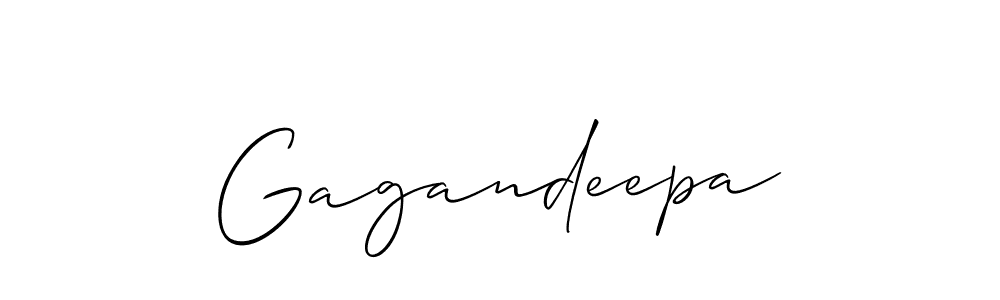 How to make Gagandeepa name signature. Use Allison_Script style for creating short signs online. This is the latest handwritten sign. Gagandeepa signature style 2 images and pictures png