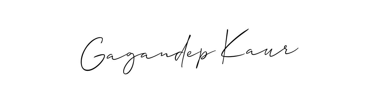 Use a signature maker to create a handwritten signature online. With this signature software, you can design (Allison_Script) your own signature for name Gagandep Kaur. Gagandep Kaur signature style 2 images and pictures png