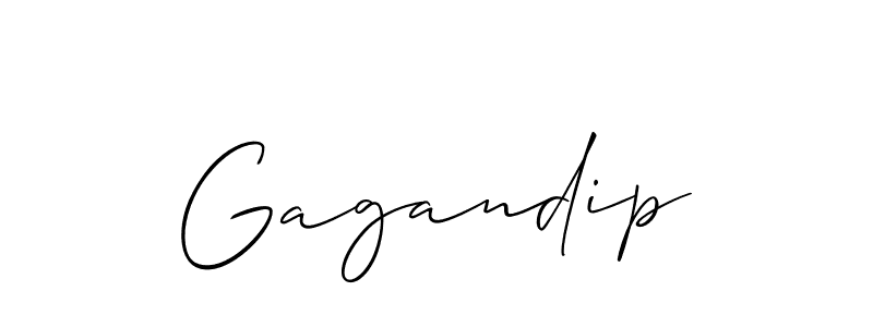 How to make Gagandip signature? Allison_Script is a professional autograph style. Create handwritten signature for Gagandip name. Gagandip signature style 2 images and pictures png