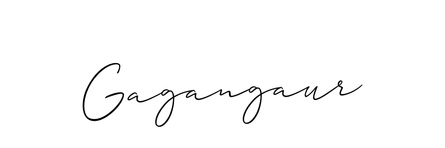 Create a beautiful signature design for name Gagangaur. With this signature (Allison_Script) fonts, you can make a handwritten signature for free. Gagangaur signature style 2 images and pictures png