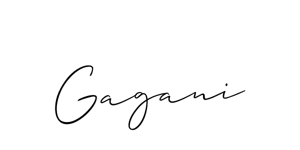 Gagani stylish signature style. Best Handwritten Sign (Allison_Script) for my name. Handwritten Signature Collection Ideas for my name Gagani. Gagani signature style 2 images and pictures png