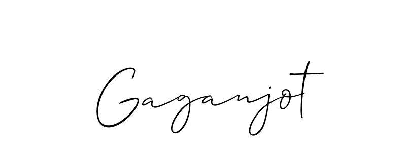 Make a beautiful signature design for name Gaganjot. With this signature (Allison_Script) style, you can create a handwritten signature for free. Gaganjot signature style 2 images and pictures png