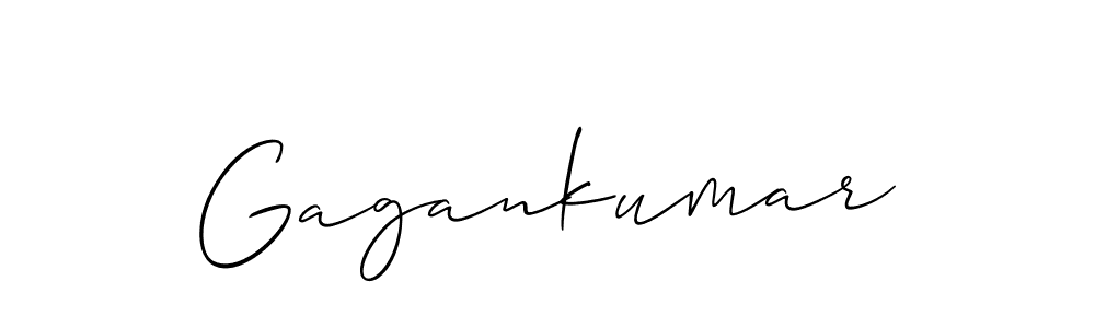 Also we have Gagankumar name is the best signature style. Create professional handwritten signature collection using Allison_Script autograph style. Gagankumar signature style 2 images and pictures png