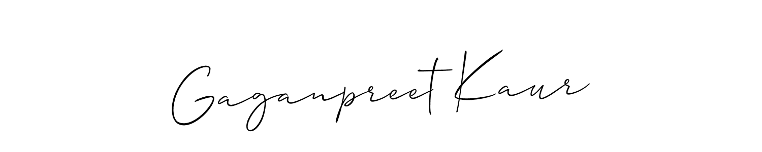 Make a beautiful signature design for name Gaganpreet Kaur. With this signature (Allison_Script) style, you can create a handwritten signature for free. Gaganpreet Kaur signature style 2 images and pictures png