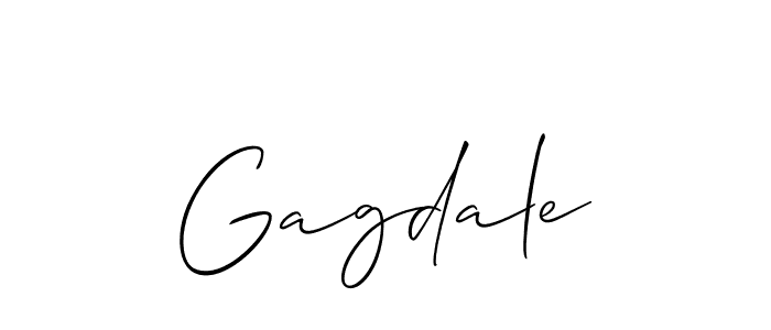 Make a beautiful signature design for name Gagdale. With this signature (Allison_Script) style, you can create a handwritten signature for free. Gagdale signature style 2 images and pictures png