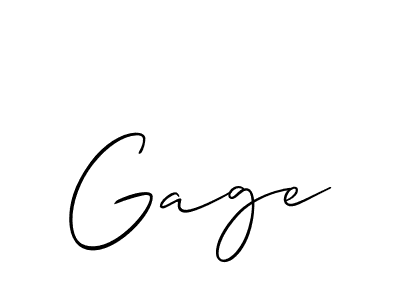 Use a signature maker to create a handwritten signature online. With this signature software, you can design (Allison_Script) your own signature for name Gage. Gage signature style 2 images and pictures png