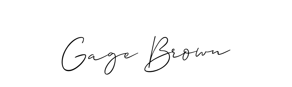 Allison_Script is a professional signature style that is perfect for those who want to add a touch of class to their signature. It is also a great choice for those who want to make their signature more unique. Get Gage Brown name to fancy signature for free. Gage Brown signature style 2 images and pictures png